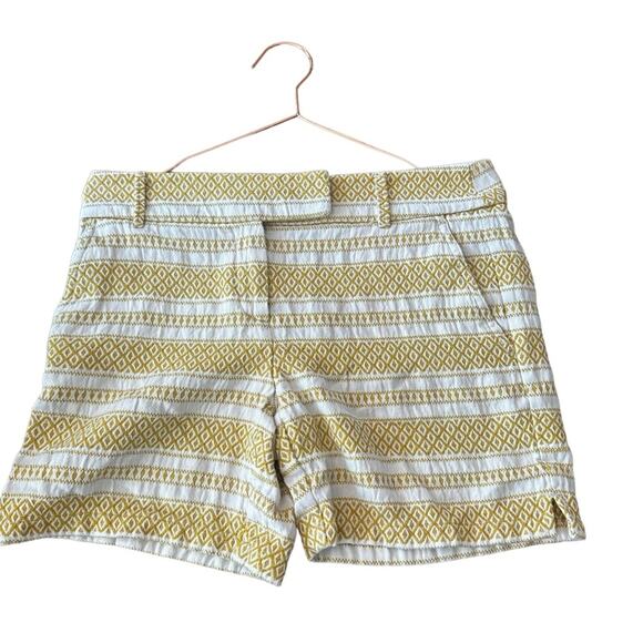 Ann Taylor Loft Yellow Tribal Rivera Shorts - Size 4 - Picture 1 of 8